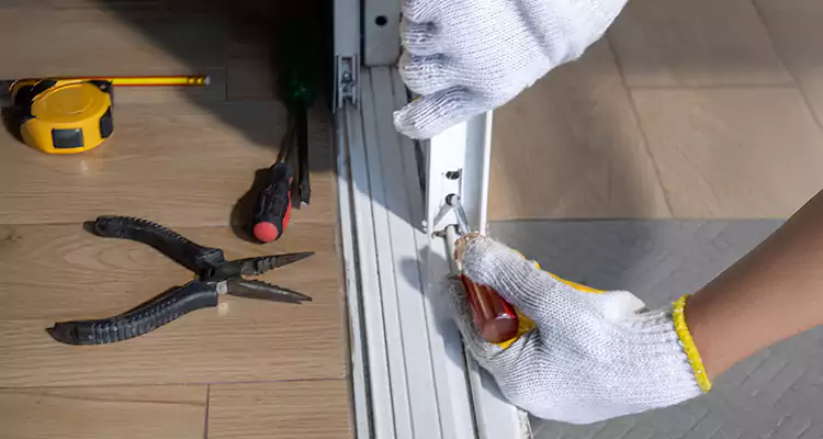 Backyard Sliding Door Track Repair in Pinecrest, FL